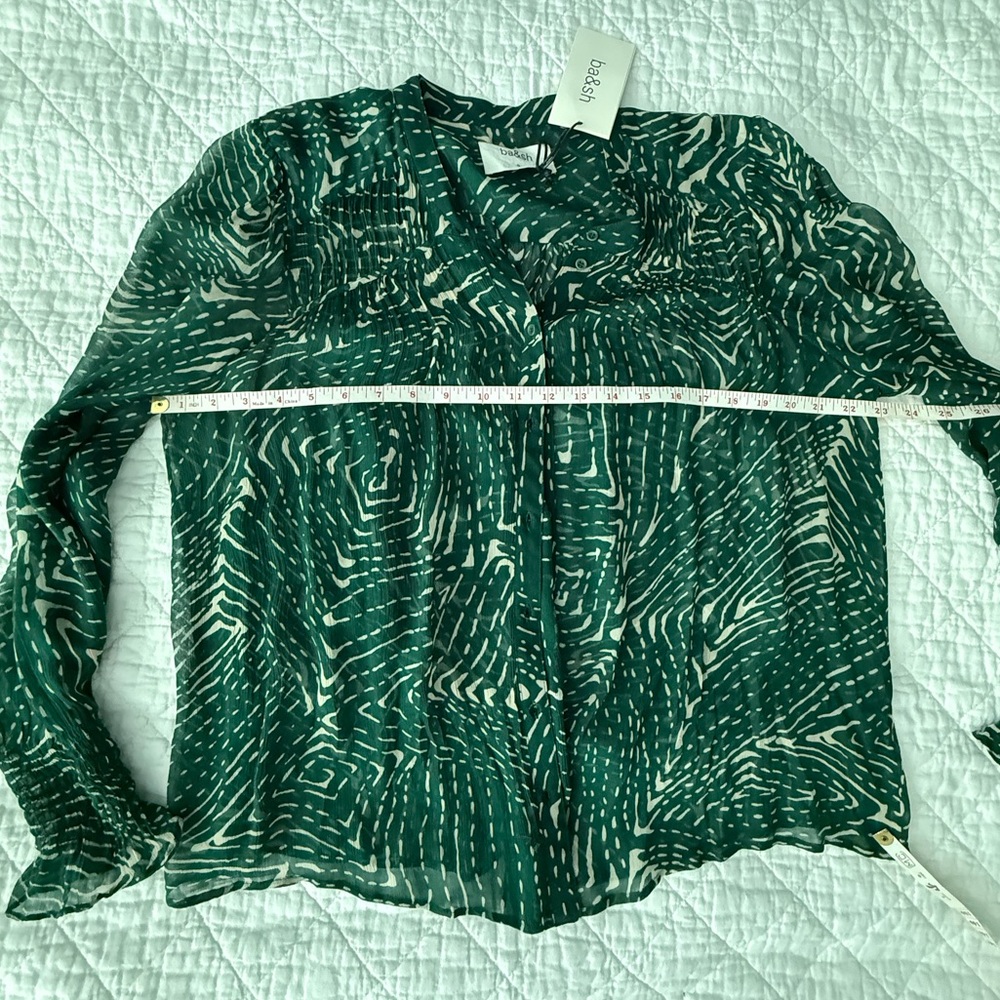 BA&SH Green Patterned Blouse Sz3/US8 - Picture 10 of 14